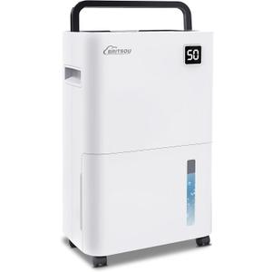 50 Pints Dehumidifier for Basement with Drain Hose - Quiet Smart Operation with 3 Modes, 24HR Timer - Ideal for Home Bedroom, Bathroom, Small to Large Rooms
