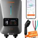 WOLFBOX Level 2 EV Charger 48 Amp - Smart Display, RFID Card, 25ft Cable, Outdoor/Indoor, Hardwired EV Charger Level 2, WiFi Enabled Electric Car Charger, 240V Electric Vehicle Charging Stations