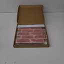 3D Red Brick Wall Panels, Peel and Stick Brick Tiles, 10 Pcs of 12"X12", Small Size Thin PVC Faux Brick Adhesive Whitewash Red Brick Backsplash Fake Brick Paneling, Paintable Decorative Tile