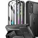Poetic Revolution Case for Samsung Galaxy A35 5G, [Slide Camera Cover]Military Grade Rugged Shockproof Galaxy A35 5G Phone Case with Kickstand, Black