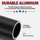 20FT Tailgate Flag Pole Kit, Portable RV Flagpole with Tire Mount