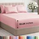 Extra Deep Queen Sheet Set - 6 Piece Breathable and Cooling Sheets - Hotel Luxury Bedding for Women, Men, Kids & Teens - Easy & Secure Fit - Soft, Wrinkle Free & Comfy - Extra Deep Pockets - Baby Pink