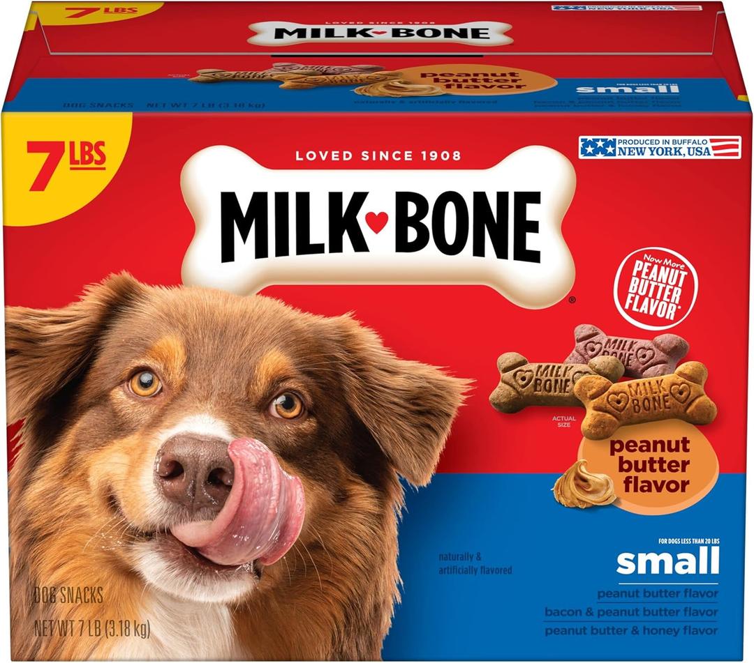 Milk-Bone Peanut Butter Flavor Naturally & Artificially Flavored Dog Biscuits - Crunchy Dog Treats - 7 Pounds (Packaging Design May Vary) 09/04/25