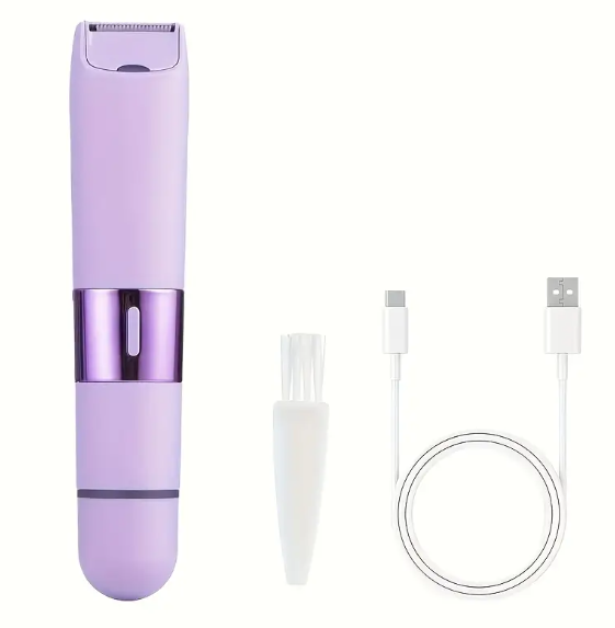 GENAI Women's 2-in-1 Wireless Bikini Trimmer & Electric Shaver - Dual- Epilator Suitable for Face, Lips, Underarms, Legs & Intimate Area Hair Removal, Shaver with Blades & for Painless Grooming