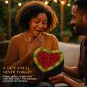 30 Preserved Roses, Petite Forever Flowers for Delivery in Designer Heart-Shaped Box, Long-Lasting Buds, for Women, Eternal Rose Bouquet for Girlfriends Birthday (Red)