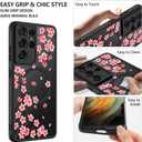 ZIYE Magnetic Case for Samsung Galaxy S21 Ultra 6.8 Inch [Compatible with MagSafe] Hard PC and Soft TPU Case with Cherry Blossom Pink Floral Anti-Scratch Shockproof Protection Phone Cover for Women