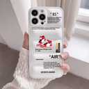 for iPhone 11 Pro Max CaseCool Sports Shoes Brand Phone Puffer Case Puffy Cove, Cool Red Sneakers ins White or Black Label Pattern Soft Cover-Ultra Thin Soft Silicone Shockproof Cover for iPhone