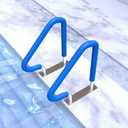 Moleney Pool Handrail Cover with Anti-Slip Drip, 4FT Royal Blue Rail Grip Sleeve with Zipper, Slip-Resistant Swimming Pool Hand Railing Cover for Safety and Comfort