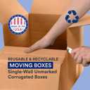 Box USA 24x24x12 Multi-Depth Corrugated Cardboard Large, 24”L x 24”W x 12”H, Pack of 10 Shipping, Packaging, Moving, Storage Box for Home or Business, Strong Wholesale Bulk Boxes