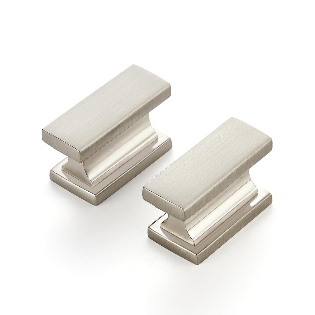 Ravinte Hardware 25 Pack Single Hole Brushed Nickel Cabinet Pulls, Heavy Duty Kitchen Drawer & Cupboard Handles, Solid Cabinet Hardware