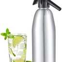 Soda Siphon, 1L Soda Maker Sparkling Water Maker Portable Soda Maker, Aluminium Carbonated Water Machine for Home Bar Making Cocktails DIY Sparkling Drinks, Use 8 gram CO2 Cartridges (Not Included)