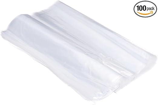 PATIKIL 99 Pcs Clear Flat Open Plastic Poly Bags 10x14 Inch 1 Mil Packaging Bags for Food, Home, Collectibles Storage, Proving Bread, Dough