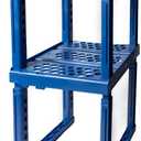 ABLinox Locker Organizer Shelf, Adjustable Width and Height, Ideal for School, Office, and Gym Lockers (Blue 2 Pack), 12 inches x 11 inches x 12 inches