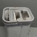 JOYMOOP Microfiber Flat Mop and Bucket System, Mops for Floor Cleaning and Wall Cleaner, Hardwood, Tile, Laminate, Vinyl Floors, Smooth Walls, and Glass Windows - 50" Flat Mop+1 Microfiber Pad [White]