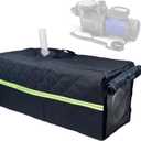 Pool Pump Covers for Outside Units 24"x11"x11" with Glow in Dark Stripe & Rolling Closure - 3-Layered Freeze Protection for Pumps & Motors