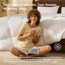 Pacific Coast Goose Feather Down Fiber Comforters Queen Size, Extra Fluffy White Duvet Insert, Ultra-Soft, Breathable, All Season Hotel Luxury Bedding Comforters, 8 Corner & Center Loops (90"x90")