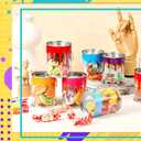Reallnaive 12 Pcs Paint Cans Art Party Favors Clear Empty Paint Cans with Lids Mini Transparent Plastic Buckets Treats Candy Containers for Crafts DIY Decorparty Supplies, 3.35 x 4.92 Inch