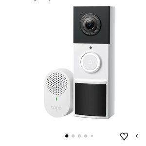 Tapo 2K Wireless Smart Video Doorbell with Chime - 160° Ultra-Wide View, Person Detection, Ring Call, 2-Way Audio, Subscription-Free Local Storage/Optional Cloud, Motion Only Alert, D210