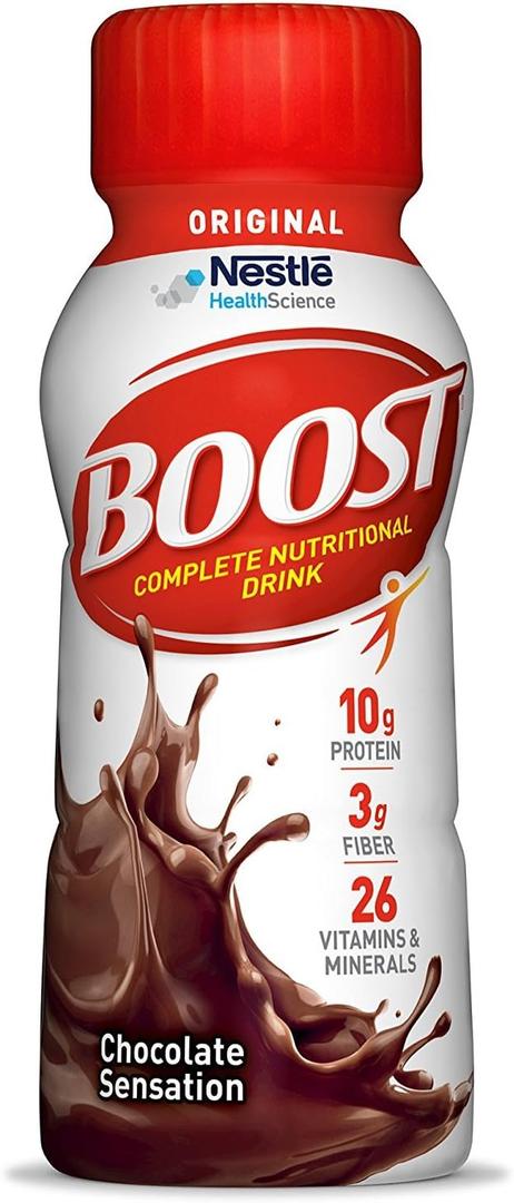 BOOST Original Ready to Drink Nutritional Drinks, Rich Chocolate, 8 Fl Oz Bottles (Pack of 24) (EXP 11/01/26)