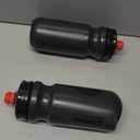 HydraPak Breakaway Surge Lightweight Bike Water Bottle 2-Pack (20oz, 25oz, 30oz) - High Flow, Cycling & Sports Squeeze Bottle (Charcoal)