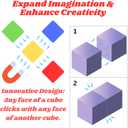 Magnetic Blocks, Magnetic Cubes Educational Toys, Improved Award Winning Magnetic Building Blocks for Kids, 40 Pieces Colorful Autism Toys Magic Cube Sensory Toys for Kids
