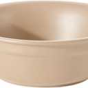 Ceramic Dog Bowl for Large Dogs, Basic 3.7 Cup Food or 30 oz Water Bowl for Replacement, Wide Opening Rounded Edge(Single Bowl, Oat Beige)