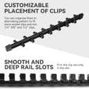 ALOANES 3PC ABS Socket Organizer, Socket Rails Fit 1/2 inch Drive, Heavy Duty Socket Holders Hold up to 36 Sockets, Black Rails with Black Clips