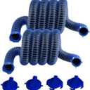 20FT RV Sewer Hose Kit (2x 10FT Sections), with 4 covers, UV-Resistant Heavy Duty Waste Hose for Travel Trailer & Camper