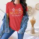 Football Shirts Women Football Team Fan Shirt Oversized Game Day Tshirt Rugby Gifts Tee Tops (Red, M)