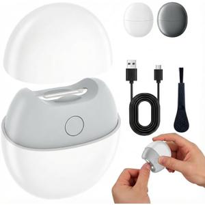 Electric Automatic Nail Clipper with Light, USB Rechargeable, 2 Speeds, Magnetic Cover, Safety Electric Fingernail Trimmer for Kids, Adult, Seniors, Caregivers (White)