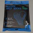 Lux Dual Grip Socks - Soccer Grip Socks for Men and Women. GripArray Performance & Comfort (Small, White)