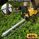 Electric Hedge Trimmer Cordless, Compatible with Dw 20V MAX Battery, Lightweight Hedge Trimmers,3000RPM 180 Rotating Head,3/4" Blade Gap(Battery Not Included)