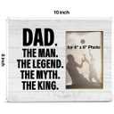 Yuzi-n Daddy Gift From Son, Best Father Gift, Birthday Christmas Father's Day Gifts for Dad, Daddy Wood Picture Frame for 4x6 Inches Photo