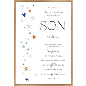 Son Birthday Card, Birthday Cards Gifts for Son from Mom Dad Parents, 8 x 5.3 inches