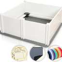 48"x 48" Whelping Box Kit for Dogs and Puppies with Rails,Suitable for Large/Medium Dogs,White