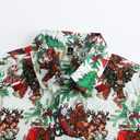 Christmas Shirt for Men Short Sleeve Button Down Santa Claus Vacation Hawaiian Shirts (X-Large)