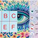 GIVEITALL 1000 Pieces Puzzles for Adults Kids,Flower Eyes Jigsaw Puzzle 1000 Pieces,High Difficult Challenging Puzzles Large Piece Colorful Art Family Decoration Gifts Puzzle (Flower Eyes)