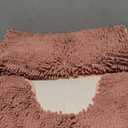 Bathroom Rugs Chenille Bath mat 2 Piece Set, Super Absorbent, Strong PVC Non Slip Backing, Bath mats for Bathroom, Plush Shaggy, Thick, Machine Washable, Bathtub, Toilet.(Deep Pink)