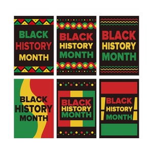 ReliThick 12 Pcs Black History Month Posters 12x18 Inch African American Poster Black History Month Wall Decor for Classroom Wall Art Decoration