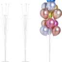 KATBUU 2 Sets of Balloon Stand Kit  62in Balloon Stands with Base, Balloon Sticks, Decorations for Party Birthday Wedding Baby Shower Gender Reveal Graduation