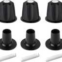 Shower Knobs Replacement Kit 3-Piece, Matte Black Hot and Cold Shower Knob Compatible with Price Pfister Verve Bathtub Tub Faucet Handle Remodel Trim Kit