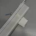 AURILOFT No Drill L-Shaped Vinyl Cordless Mini Blinds,White,29.5" Wx 48" H