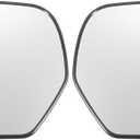 X AUTOHAUX Pair Car Rearview Left Right Side Mirror Glass Replacement W/Backing Plate Heated White Glass for Honda Odyssey 2010-2013