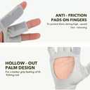 8 Fans Fishing Gloves UPF50+ Fly Fishing Gloves, Fingerless Gloves Sun Protection Gloves Men Women for Outdoor, Kayaking, Cycling, Rowing (X-Large)