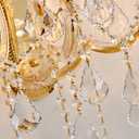 Large Modern Crystal Wall Lights - 6 Lights Maria Theresa Wall Lamp Chandelier Light Fixtures, Gold Wall Mounted Sconce for Hotel, Living Room, Hall, Lobby