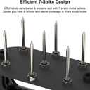 Hand Tiller Garden Tool Lawn Aerator Spike Manual Tool Portable Handheld Aerator Lawn Tool with 7-Iron Spikes, Pre-Aessmbled Small Grass Aerator Tool, Cultivator Tiller Soil Lossener