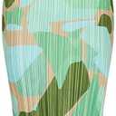 VECVOC Women's Spring Cowl Neck Dress Sexy Strap Shoulder Pleated Maxi Dresses Summer Wedding Guest Dresses M, Green