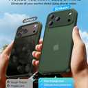 for iPhone 17 Pro Case, [Ribbed Non-Slip Sides] [Military-Grade Drop Protection] [Full Camera Protection] Anti-Yellow Soft-Touch Shockproof Slim Phone Case for iPhone 17 Pro, ForestGreen