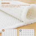 Smiry Waffle Bath Mat 24x17, Extra Soft Absorbent Bathroom Rugs, Non Slip Machine Washable Quick Dry Bath Rugs for Bathroom Floor, Tub, Shower, Home Decor Accessories, White
