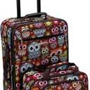 Rockland Fashion Softside Upright Luggage Set, Expandable, Owl, 2-Piece (14/19)